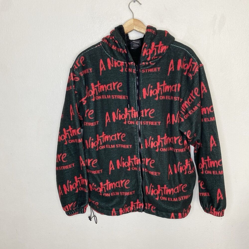 Dumbgood Nightmare On Elm Street Zip Up Hoodie Green Red Horror Mens Small‎